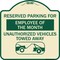 Signmission Reserved Parking for Employee of the Month Unauthorized Vehicles Towed Away, A-DES-TG-1818-23111 A-DES-TG-1818-23111 - alternate 1